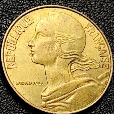 泉币菌-第206场-拍品多 请提前出价 1984年 法国20生丁 麦穗女神 20mm铜币