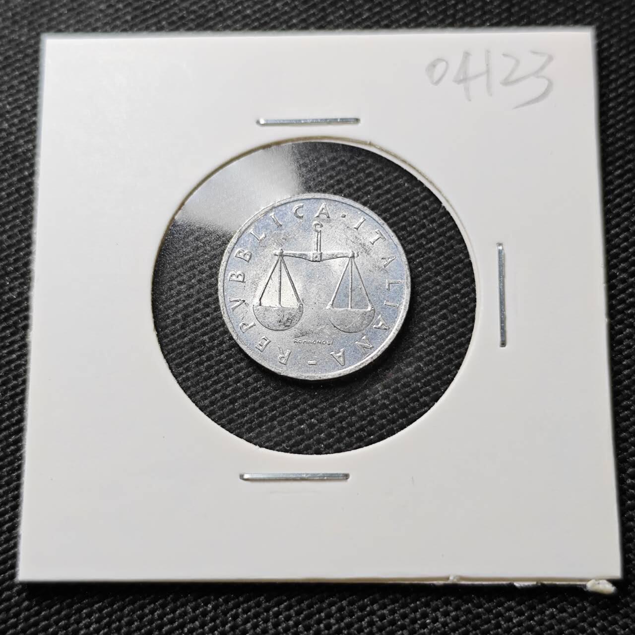 KK钱币收藏小铺   第404期 2月预留时间 周末发货  1954意大利1里拉