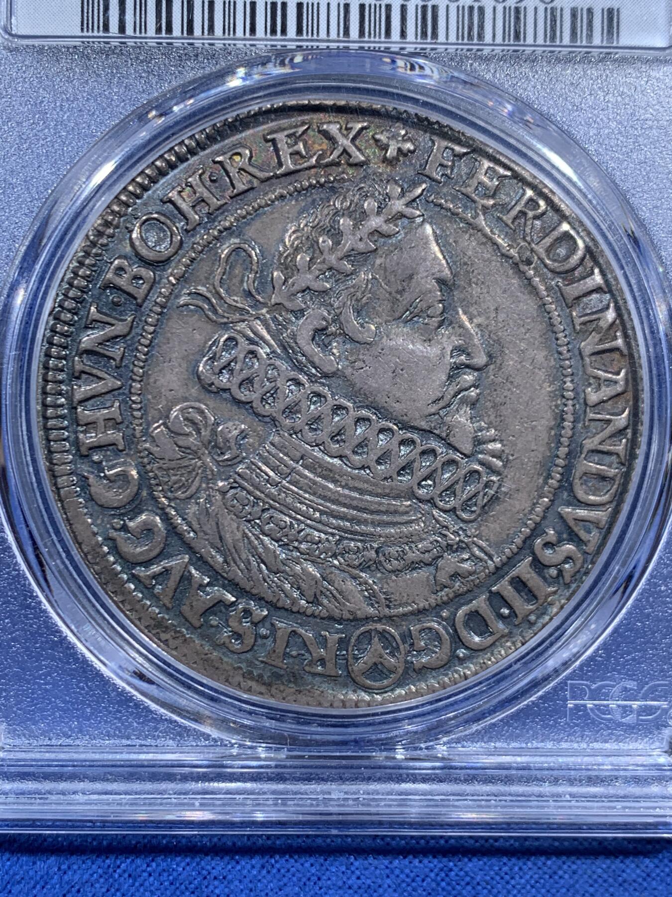 《竞宝斋》第469场 周日，周一 2场连拍 （全场包邮）欢迎送拍 PCGS AU50 奥地利帝国 1620年 斐迪南二世 泰勒大银币 只发行了2年 少见头像