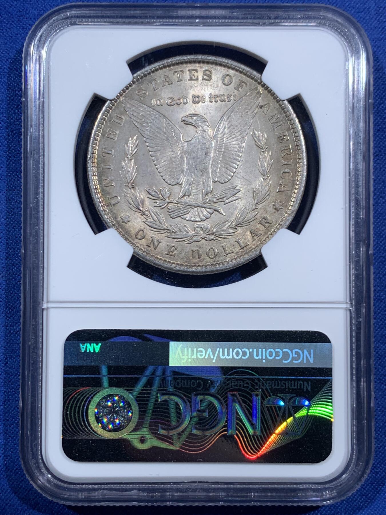 《竞宝斋》第469场 周日，周一 2场连拍 （全场包邮）欢迎送拍 NGC UNCD 美国1900年摩根1美元银币