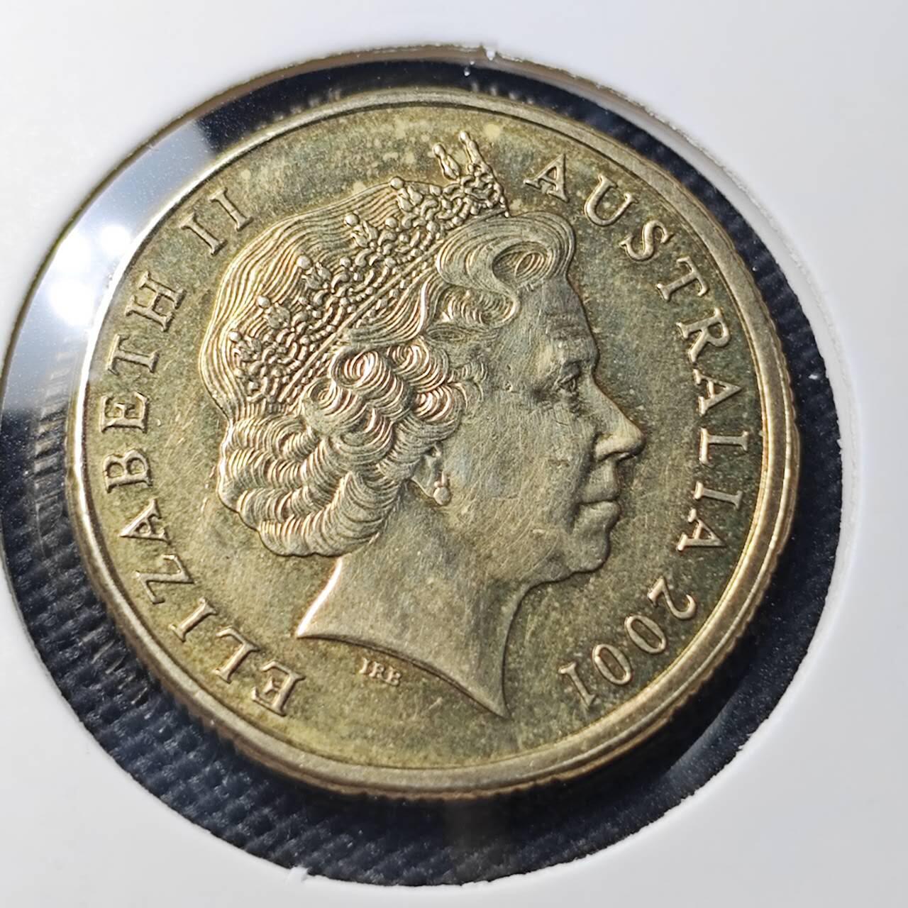 KK钱币收藏小铺   第404期 2月预留时间 周末发货  2001澳大利亚1元纪念币