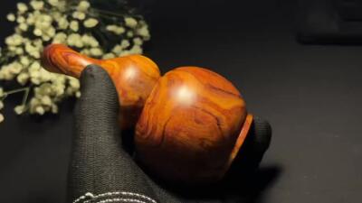 零元拍：越南黄花梨  宝瓶 手把件 福禄（葫芦）大肚 65，小肚 43，高 122MM