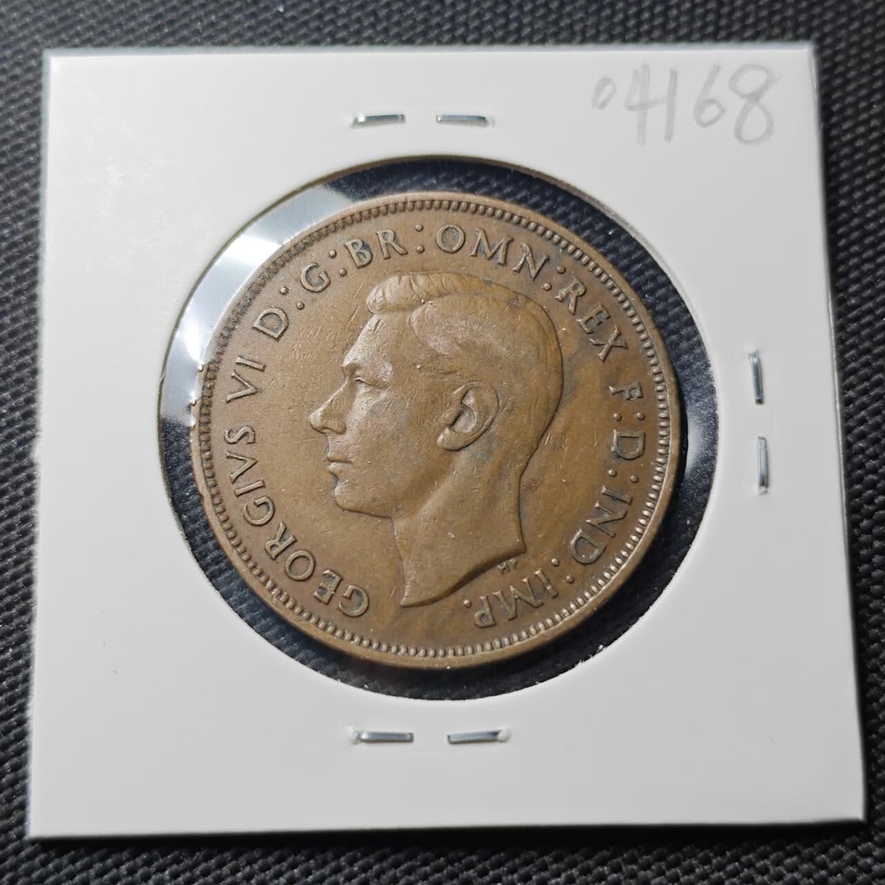 KK钱币收藏小铺   第404期 2月预留时间 周末发货  1937英国1便士铜币