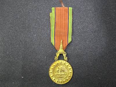 西秦中古拍卖第八十期  - 泰国金级白象奖章 银制