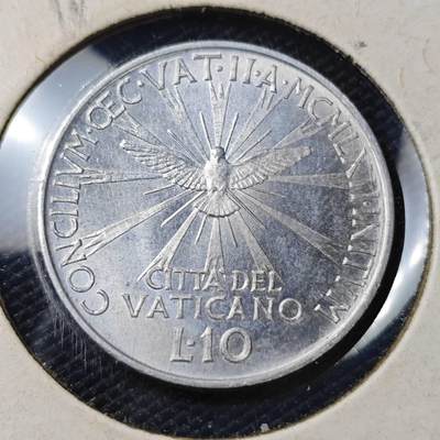 KK钱币收藏小铺   第405期 2月预留时间 周末发货 - 梵蒂冈10里拉 
