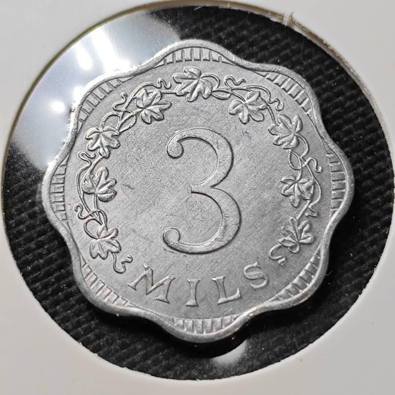 KK钱币收藏小铺   第404期 2月预留时间 周末发货  马耳他3米尔 好品