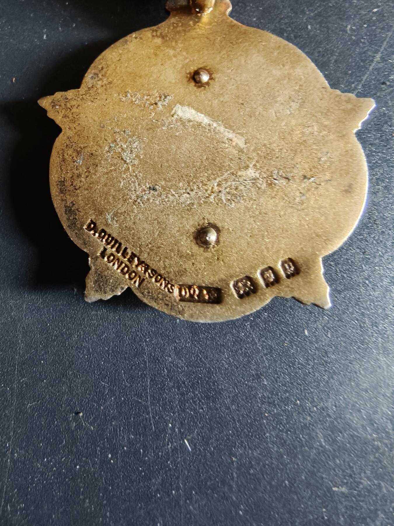 老王徽章第186期 英国皇家共济会慈善协会导师奖章    925银镀金珐琅    上挂银镀金    26.2g 