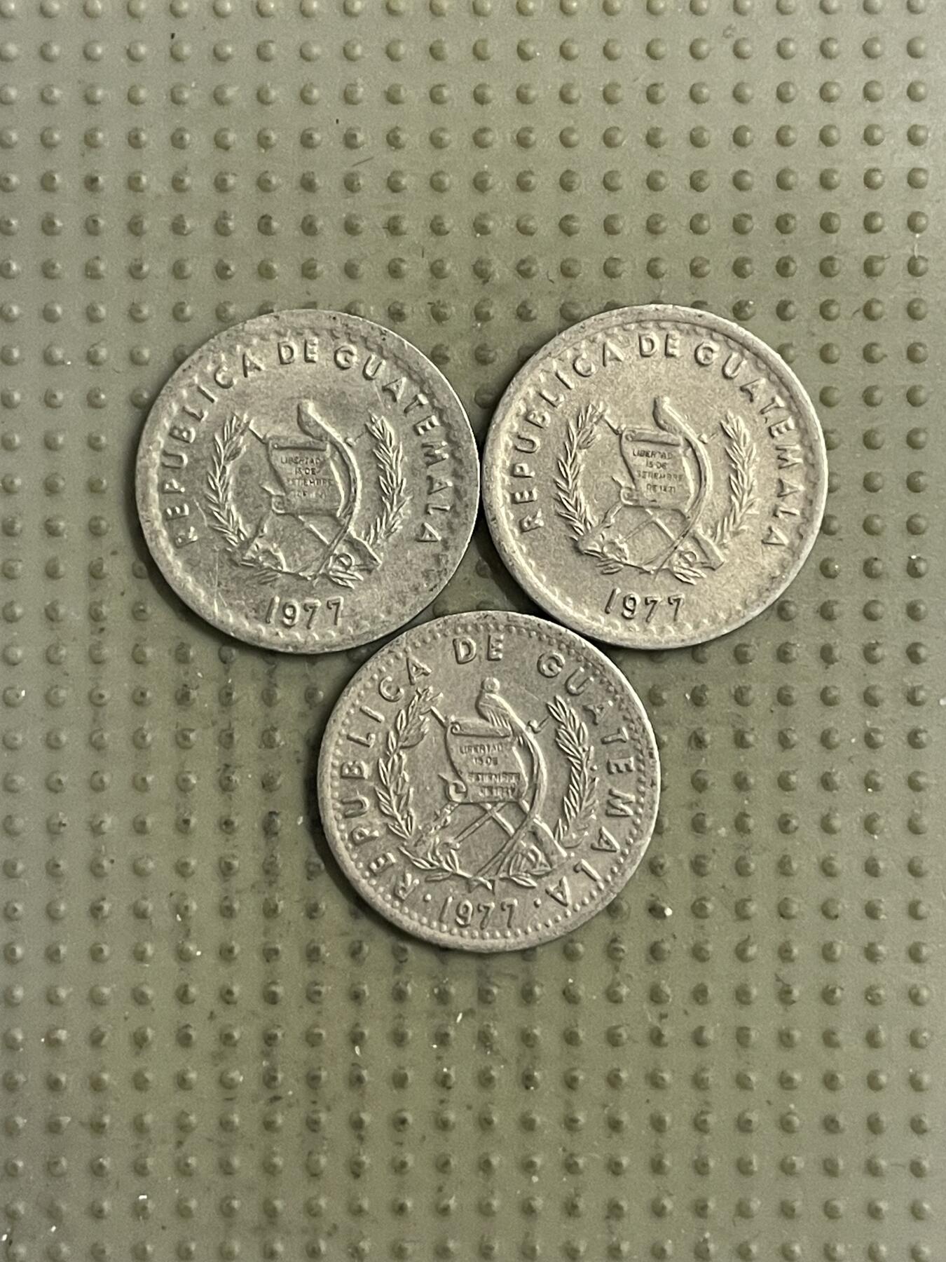 2026年第32场各国散币拍卖（总第182场） 危地马拉1977年5分3枚