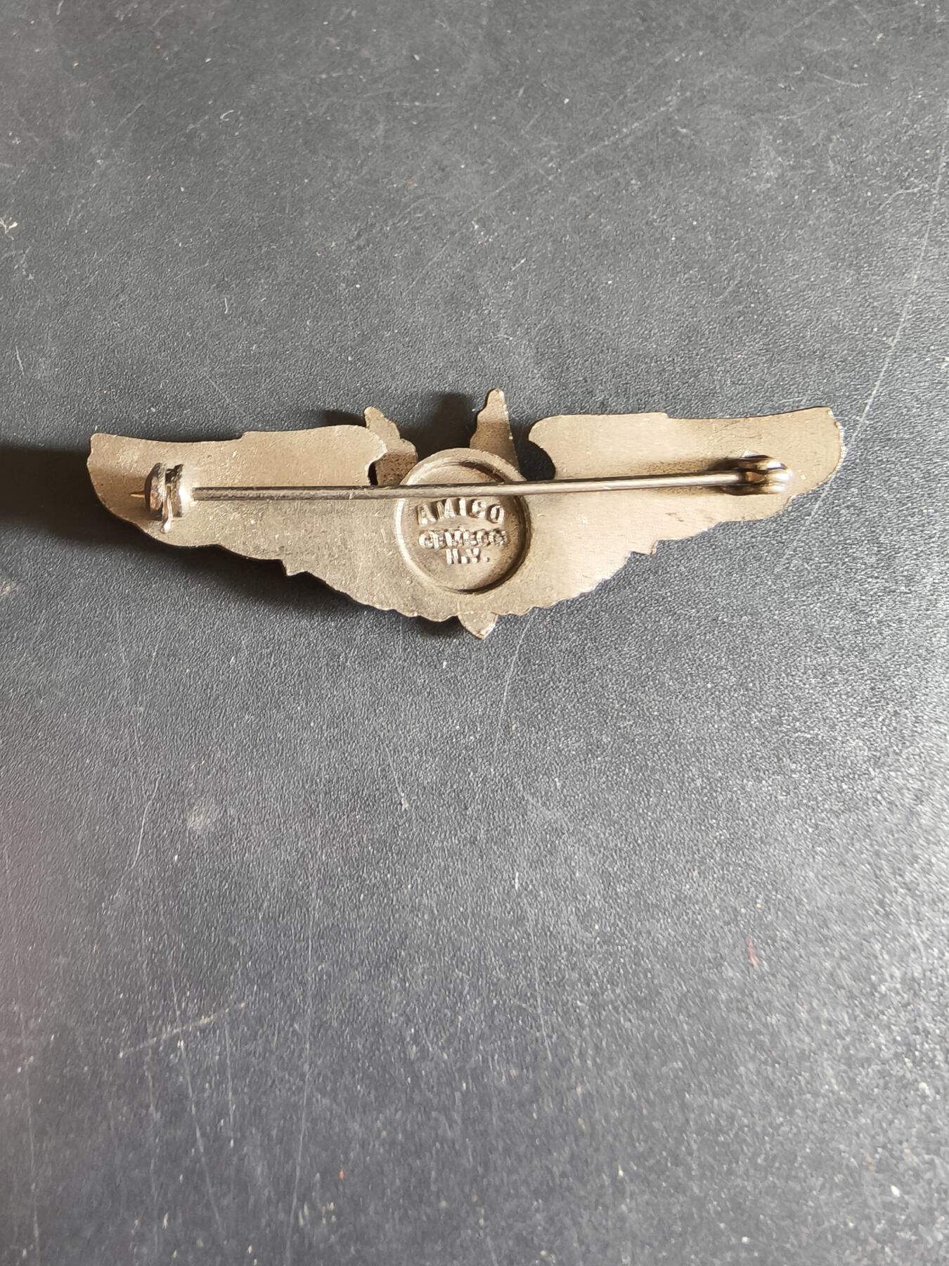 老王徽章第186期 美国二战陆军航空兵空中炮手技能章    2英寸   Amico厂标