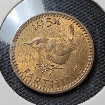 KK钱币收藏小铺   第404期 2月预留时间 周末发货 -  1954英国1法新