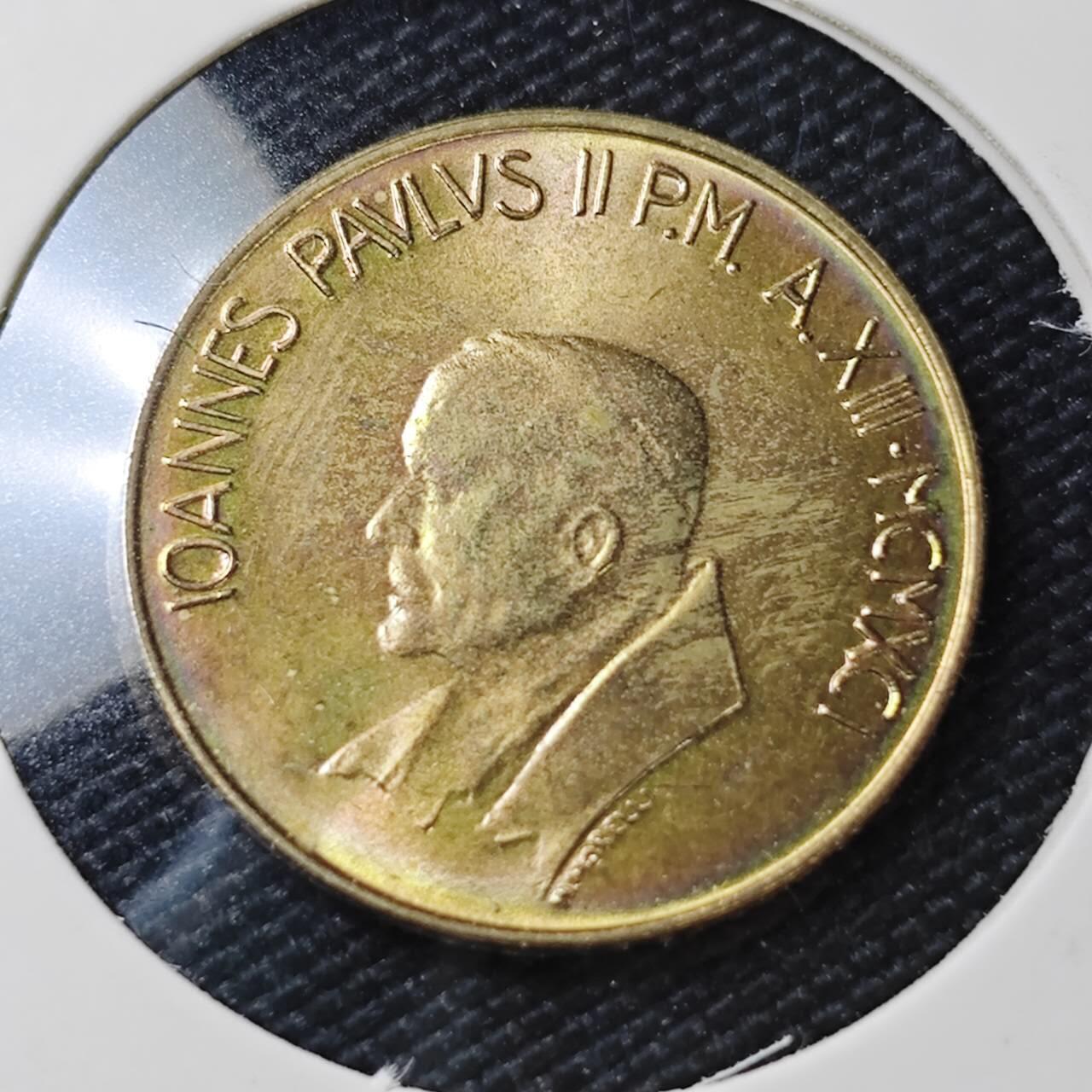 KK钱币收藏小铺   第405期 2月预留时间 周末发货 梵蒂冈20里拉 