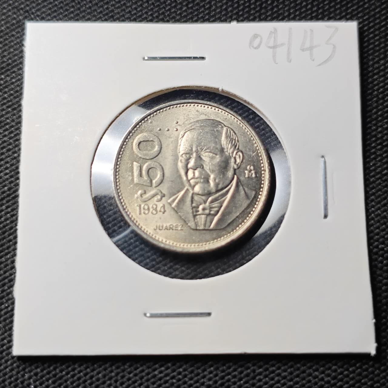 KK钱币收藏小铺   第404期 2月预留时间 周末发货  墨西哥50比索 好品