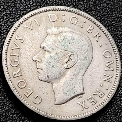 泉币菌-第206场-拍品多 请提前出价 英国大镍币 英国1950年2先令 弗洛林 乔治六世 28.3mm 