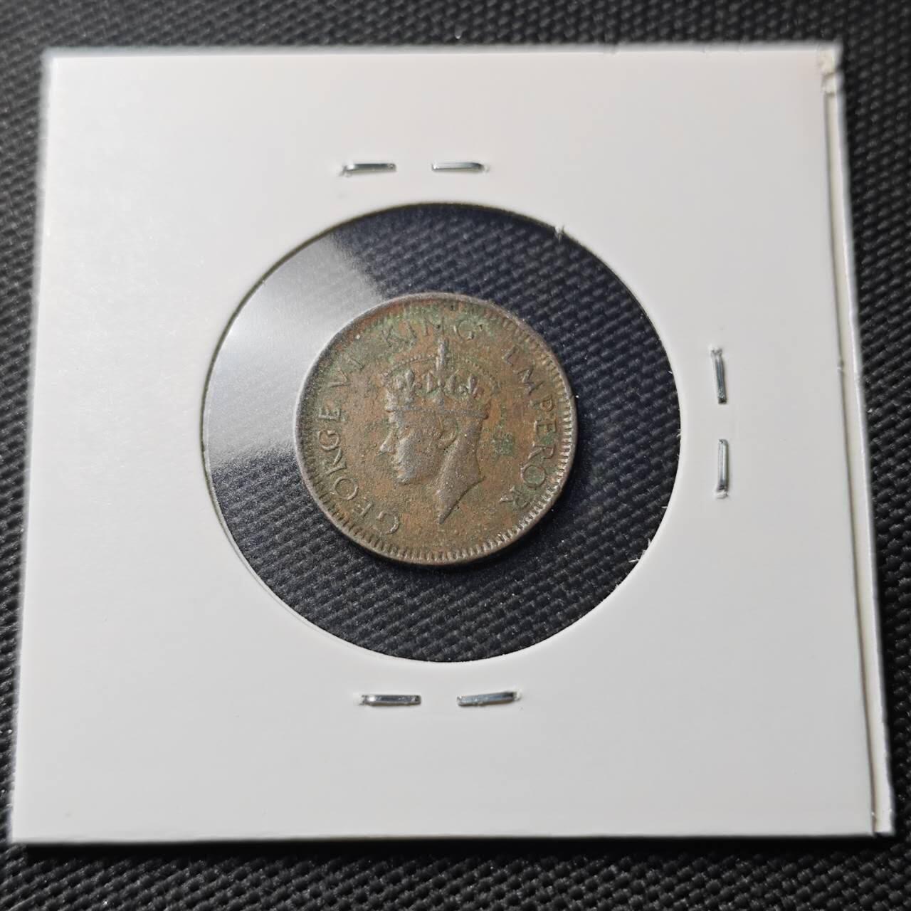 KK钱币收藏小铺   第404期 2月预留时间 周末发货  1941英属印度1/12安娜铜币