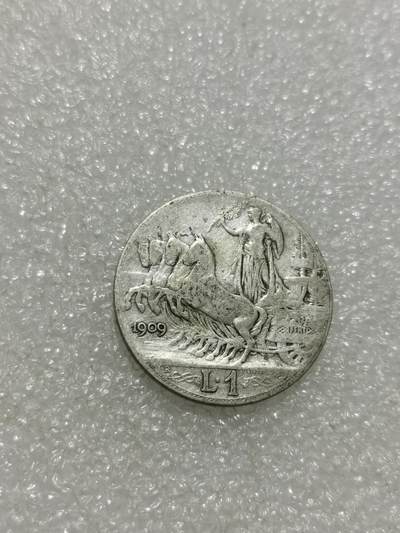 天下钱庄专场欢迎参拍 - 意大利胜利马车1里拉银币