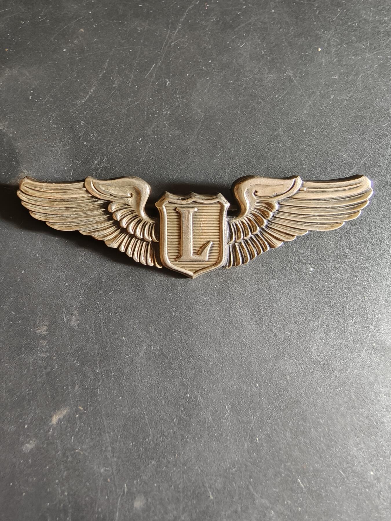 老王徽章第186期 美国二战陆军航空兵联络飞行员技能章     3英寸     925银    23.2g