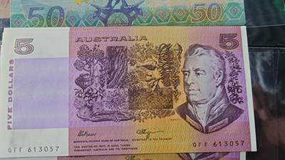 世界钱币～微拍第238期暨2026年第19期  部分尾货整理陆续低价起拍清仓 - 老版澳大利亚5元 全新绝品尾号057