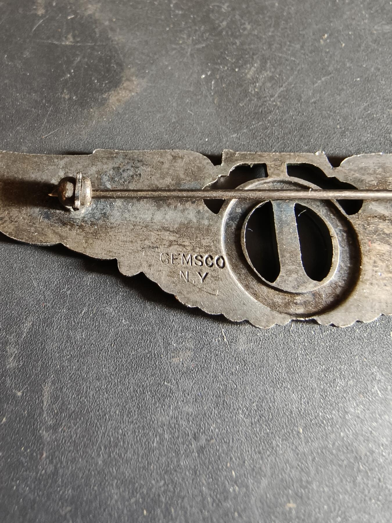 老王徽章第186期 美国二战陆军航空兵技术观察员技能章     3英寸     Gemsco厂