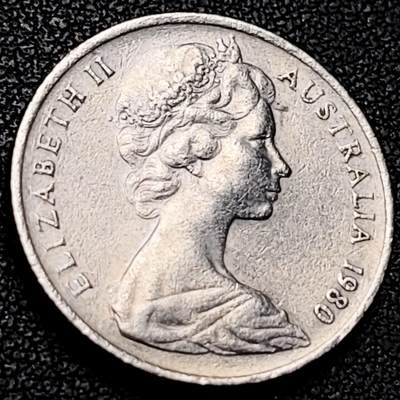 泉币菌-第206场-拍品多 请提前出价 澳大利亚1980年 10澳分 澳大利亚国鸟 珍稀动物 华丽琴鸟 