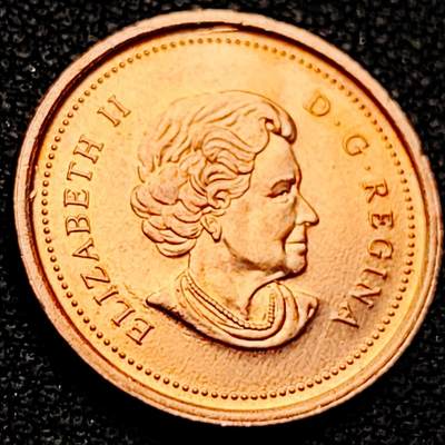 泉币菌-第206场-拍品多 请提前出价 原铜光美品 2004年 加拿大枫叶1分 女王头像 19mm