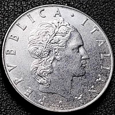 泉币菌-第206场-拍品多 请提前出价 1977年 意大利50里拉 锻冶男神 24mm