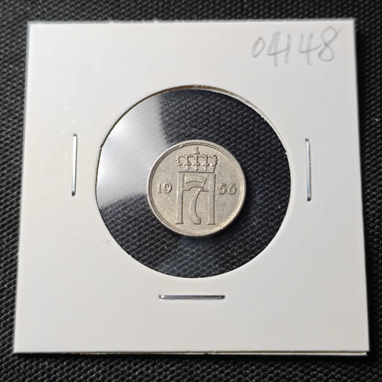 KK钱币收藏小铺   第404期 2月预留时间 周末发货  1956挪威10欧尔
