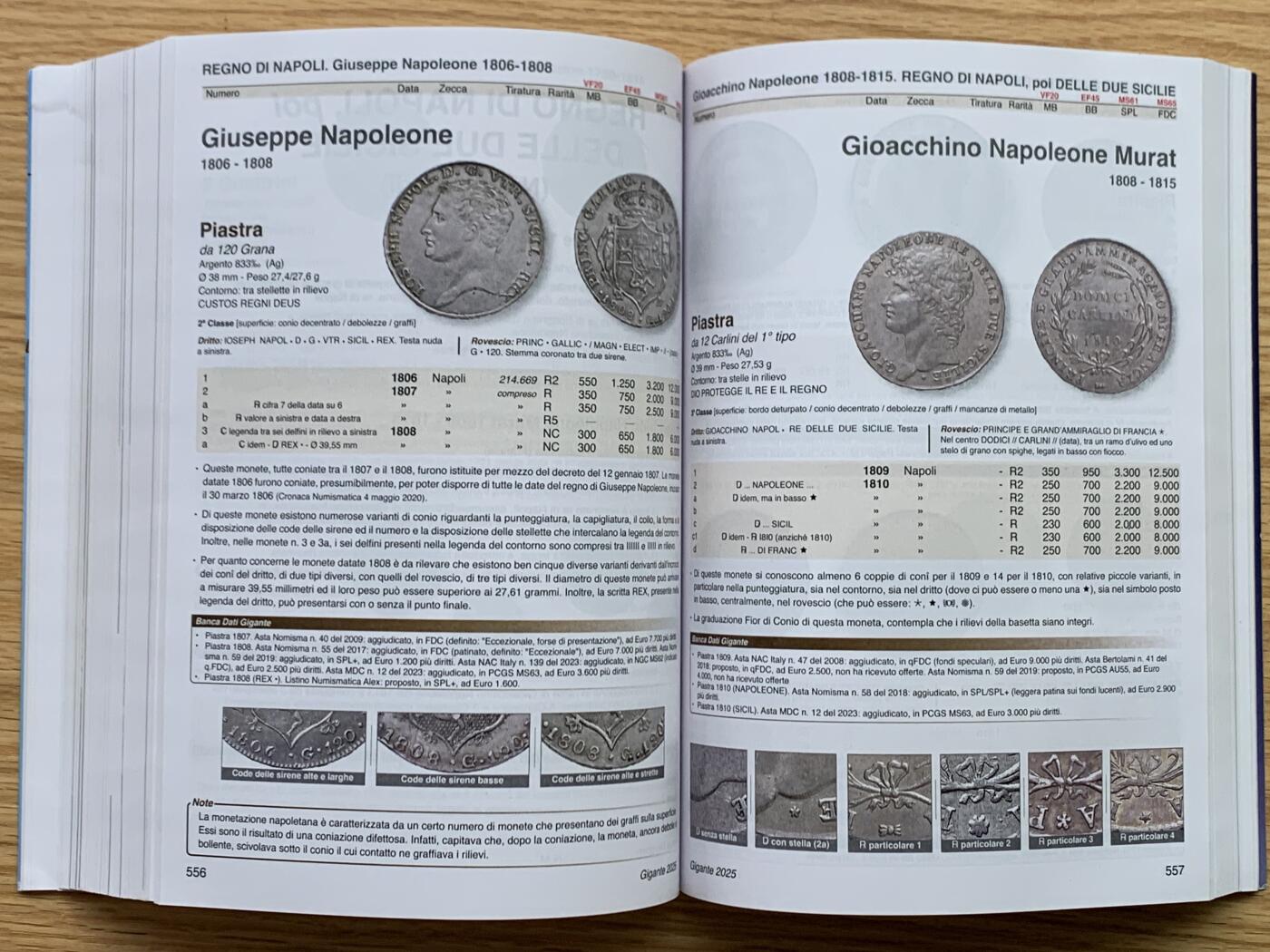 《竞宝斋》第469场 周日，周一 2场连拍 （全场包邮）欢迎送拍 GIGANTE 意大利钱币目录 2025版，全新价格指南，将近700页的厚度 胶板印刷，玩意系必备目录 重约1公斤