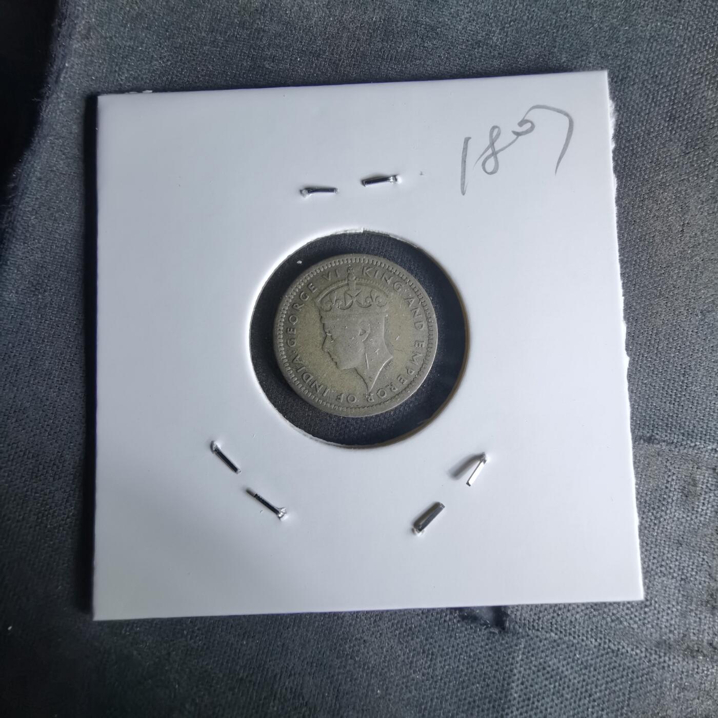 沼泽如烟--第1018场 英属马来亚1943年五分银币