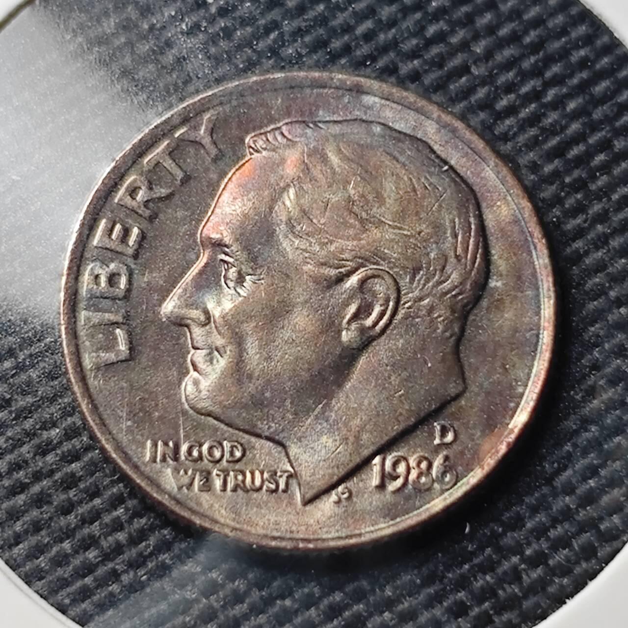 KK钱币收藏小铺   第404期 2月预留时间 周末发货  1986美国10分