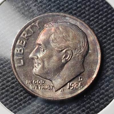 KK钱币收藏小铺   第404期 2月预留时间 周末发货 -  1986美国10分