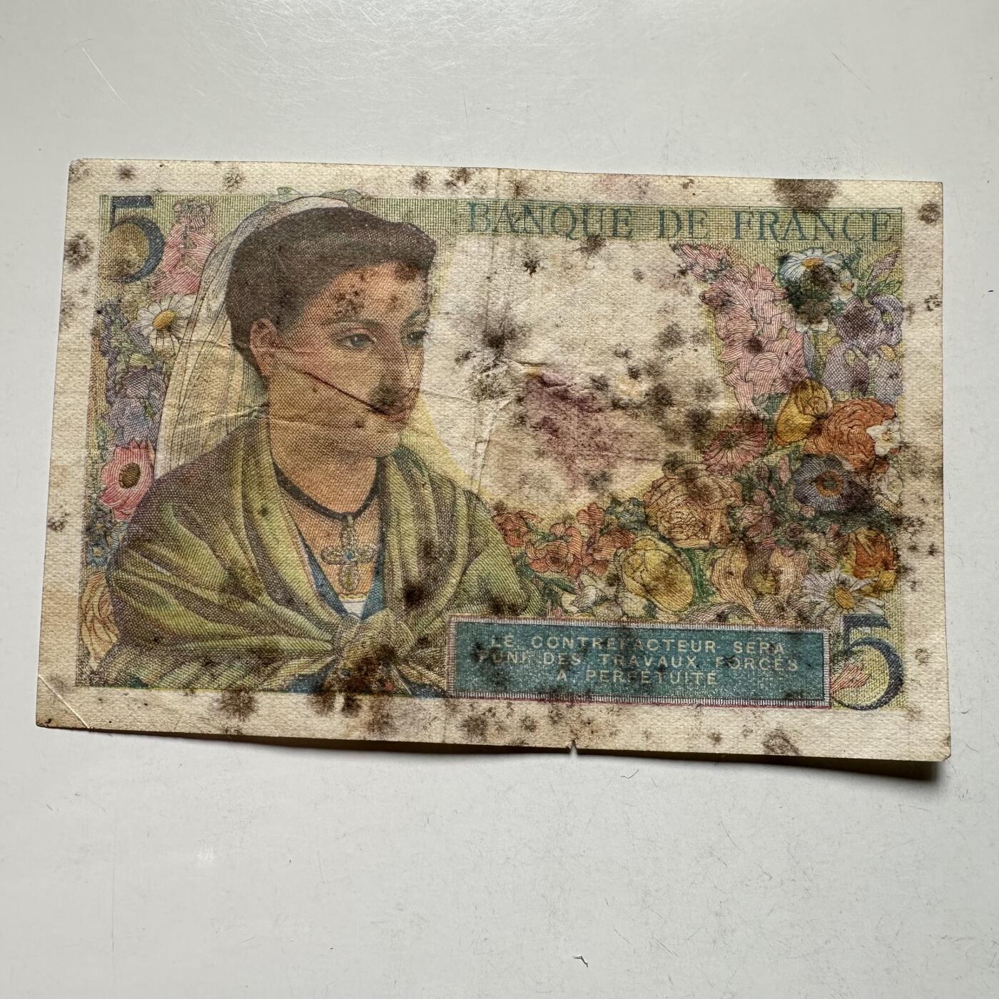 🌹外币初藏🌹🐯2026年第27场   每周二四六晚8️⃣点 接代拍 法国1943年牧羊人 5法郎