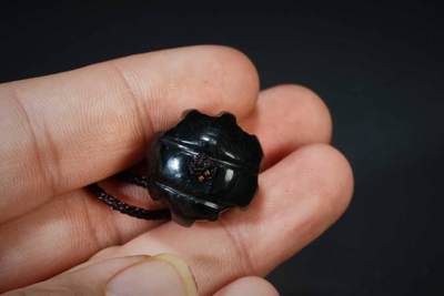 上海都达杂项专场90【全场包邮】  天然和田玉青玉核桃吊坠挂件 附鉴定证书92-58