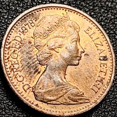 泉币菌-第206场-拍品多 请提前出价 1978 英国伊丽莎白 1便士铜币 20mm
