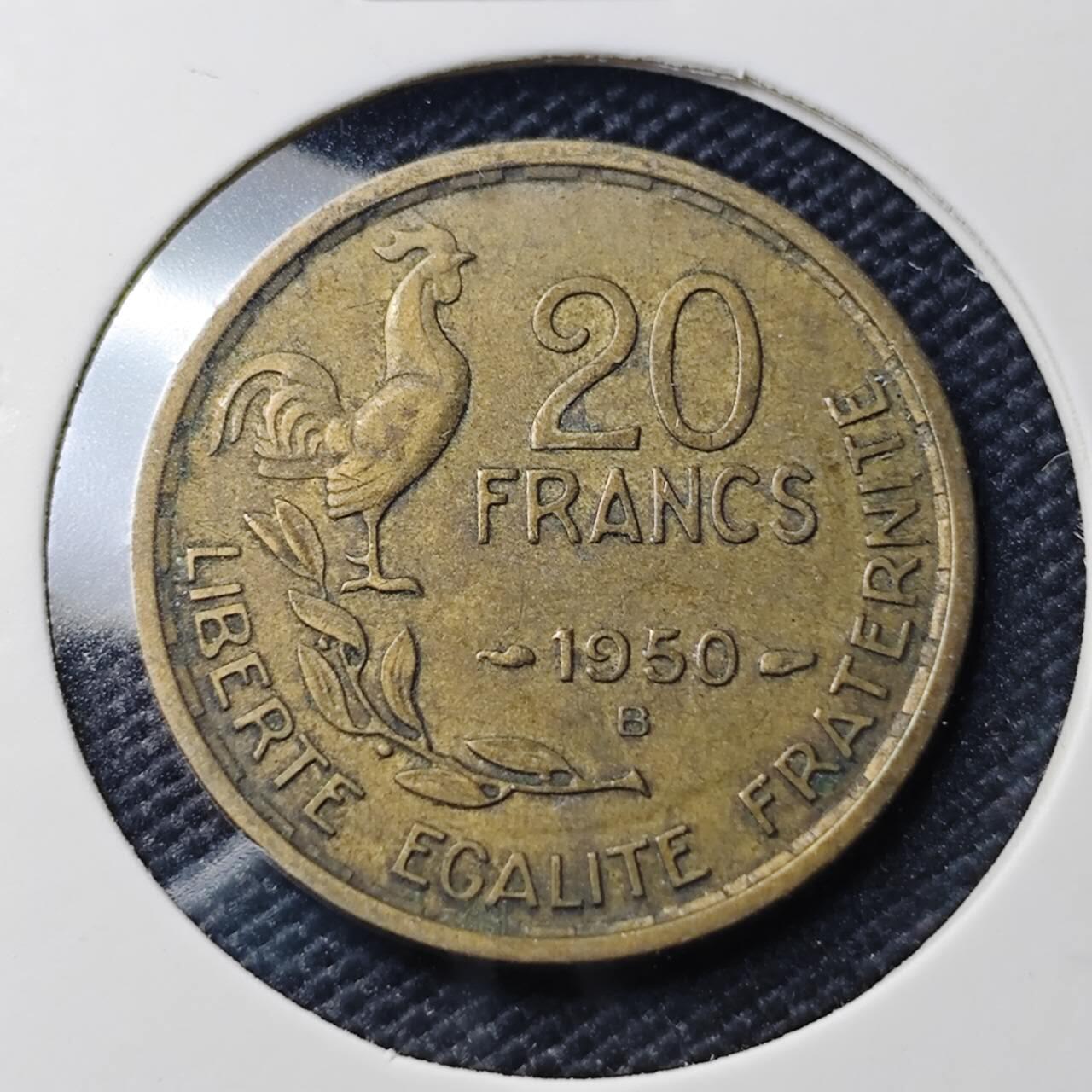 KK钱币收藏小铺   第404期 2月预留时间 周末发货  法国20法郎