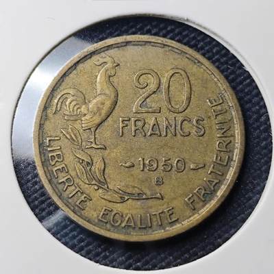 KK钱币收藏小铺   第404期 2月预留时间 周末发货 -  法国20法郎