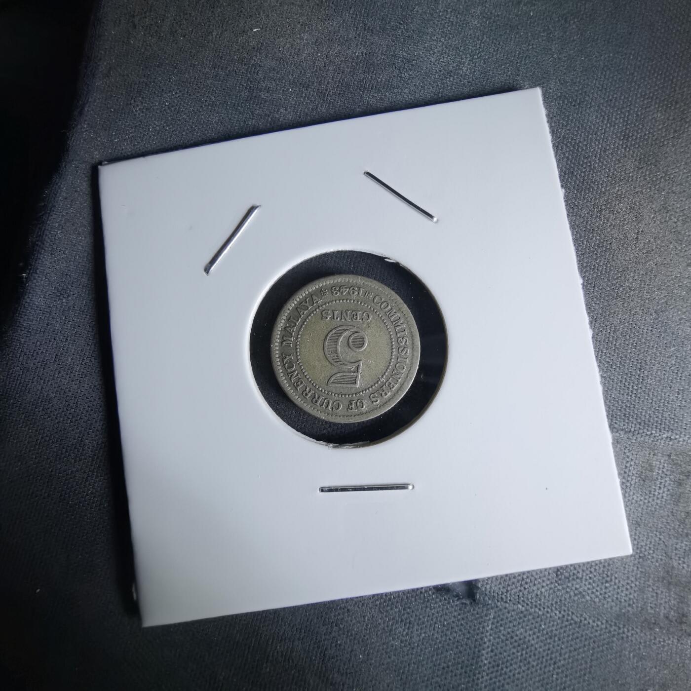 沼泽如烟--第1018场 英属马来亚1943年五分银币