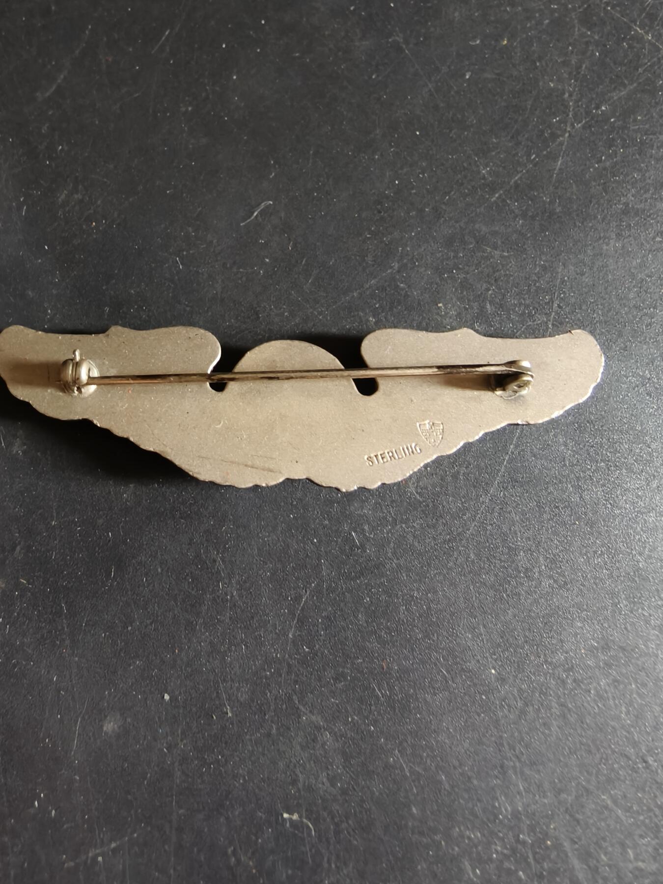 老王徽章第186期 美国二战陆军航空兵领航员技能章     3英寸     925银    24.9g