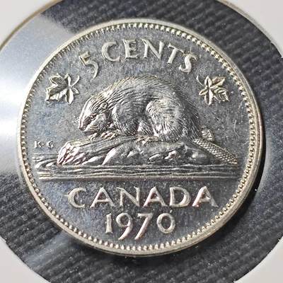 KK钱币收藏小铺   第405期 2月预留时间 周末发货 - 1970加拿大5分 