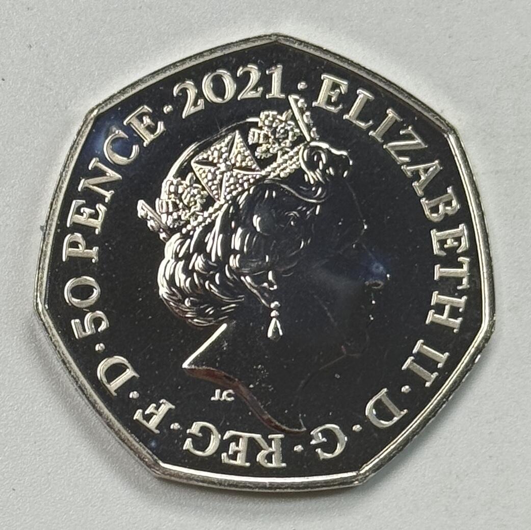 S&S Numismatic世界钱币-拍卖 第122期  英国2021年 “电视之父”约翰·洛吉·贝尔德 50便士纪念币 BU