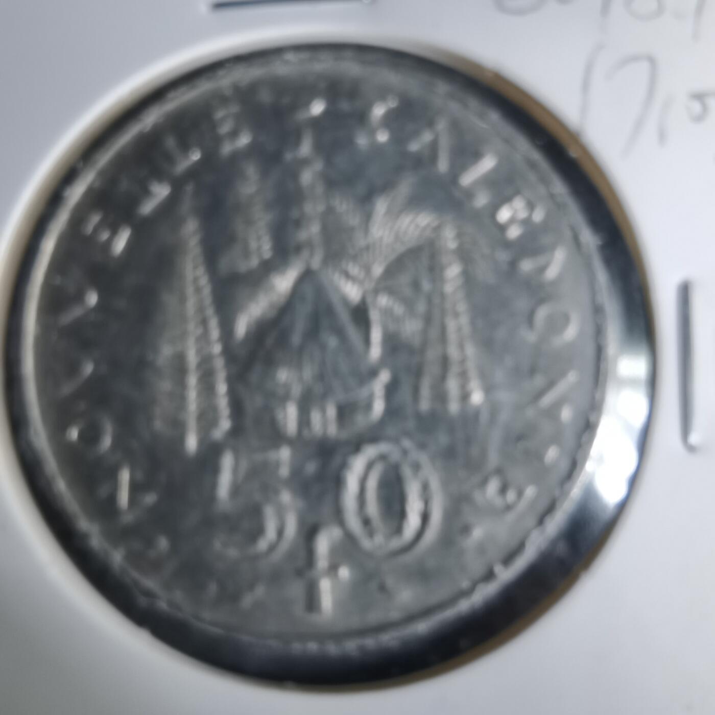 沼泽如烟--第1017场 法属新喀里多尼亚1972年50法郎