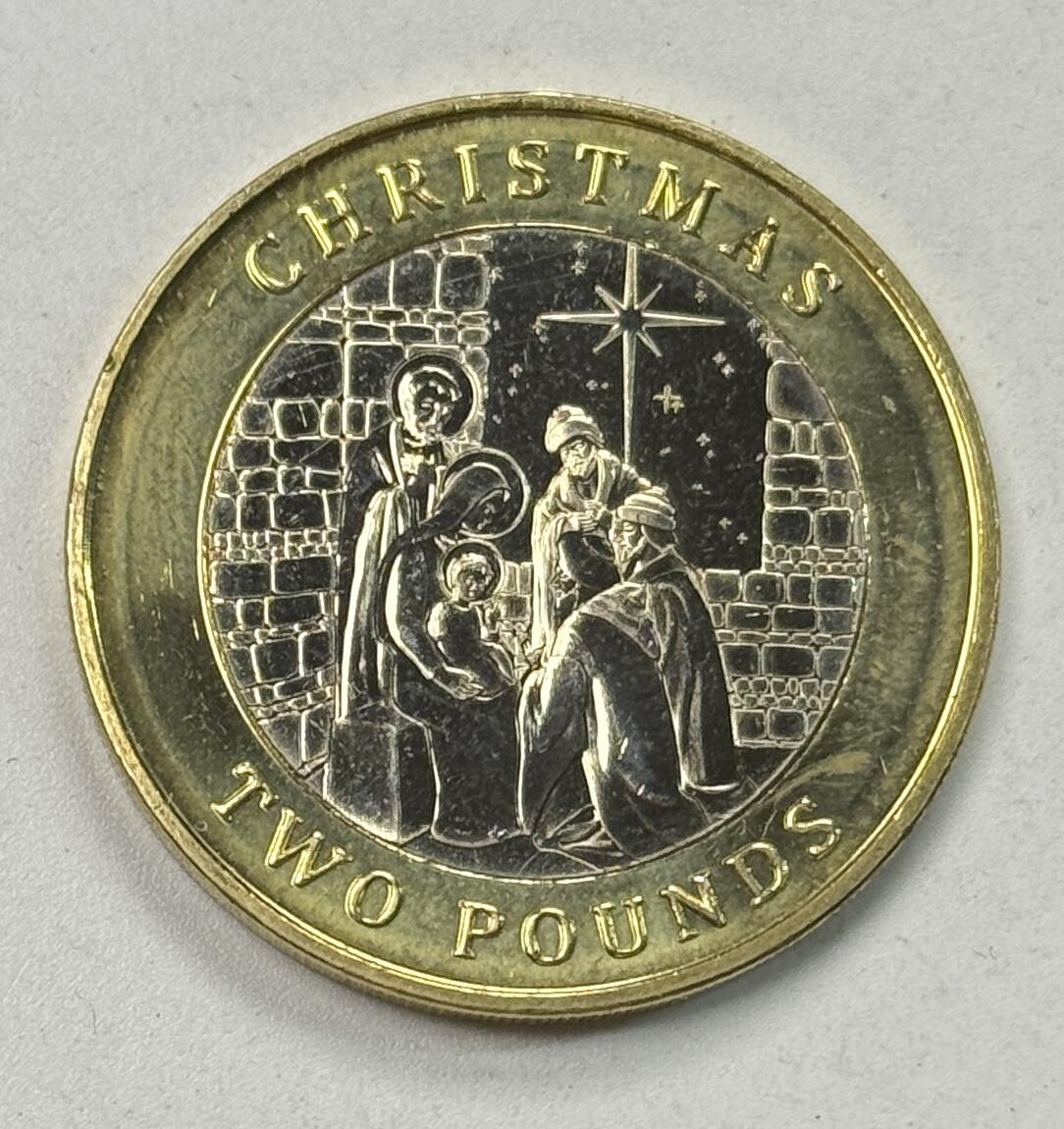 S&S Numismatic世界钱币-拍卖 第122期  直布罗陀2022年 圣诞节 2英镑双色纪念币