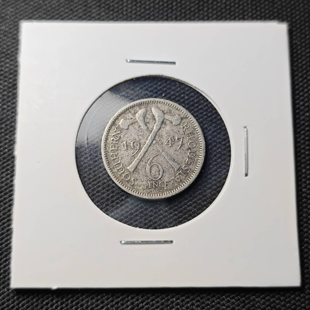 KK钱币收藏小铺   第404期 2月预留时间 周末发货  英属南罗得西亚6便士