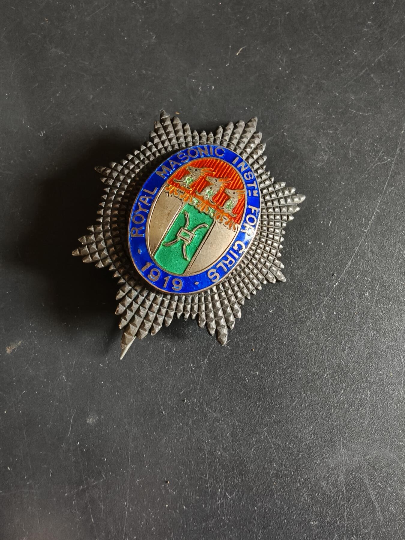 老王徽章第186期 英国共济会女子协会星芒    925银质珐琅    18.9g