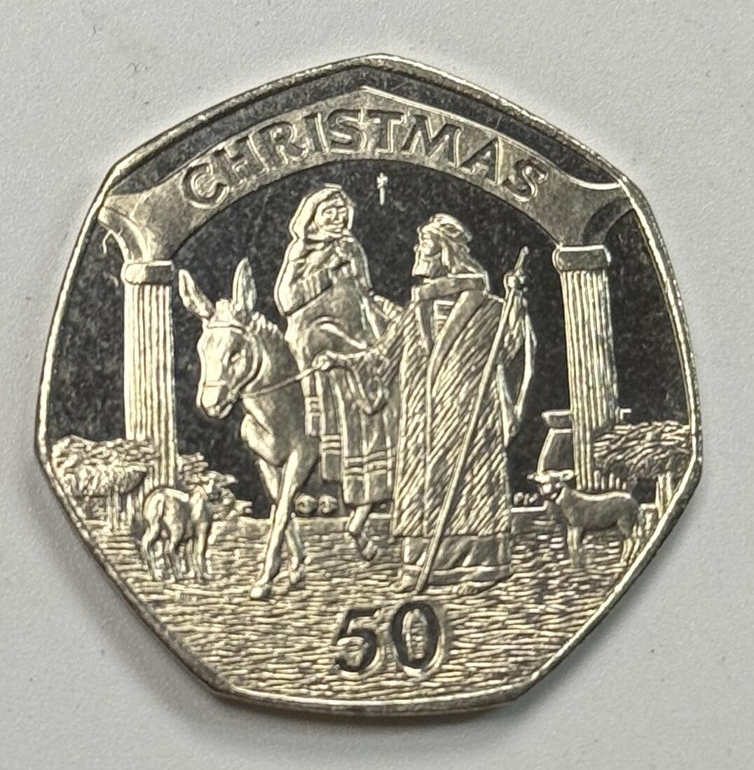 S&S Numismatic世界钱币-拍卖 第122期  直布罗陀2003年 圣诞节 50便士纪念币