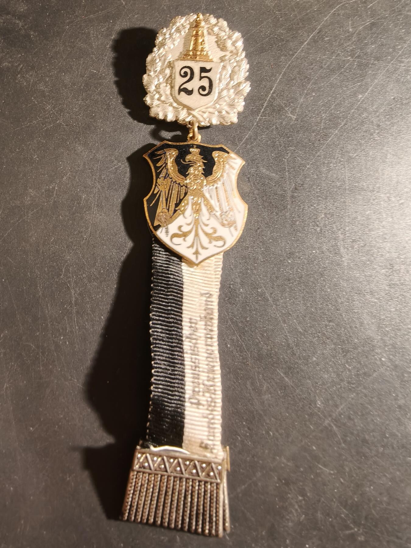 老王徽章第186期 德国一战普鲁士老兵协会25年服役纪念章