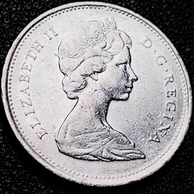 泉币菌-第206场-拍品多 请提前出价 高币值 加拿大1975年1/4加拿大元 伊丽莎白二世 驯鹿 24mm 