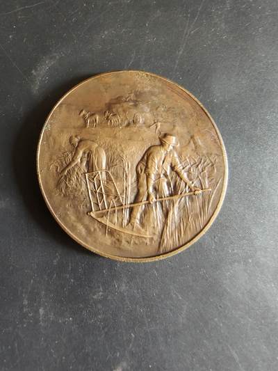 老王徽章第186期 - 法国农业协会大铜章    直径50mm    重量56.6g