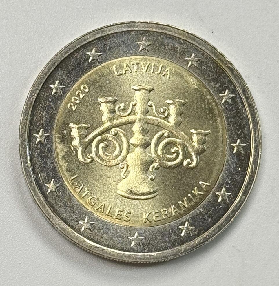 S&S Numismatic世界钱币-拍卖 第122期  拉脱维亚2020年 传统陶瓷工艺 2欧元双色纪念币