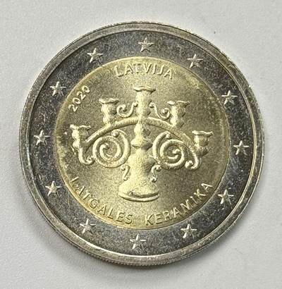 S&S Numismatic世界钱币-拍卖 第122期  - 拉脱维亚2020年 传统陶瓷工艺 2欧元双色纪念币