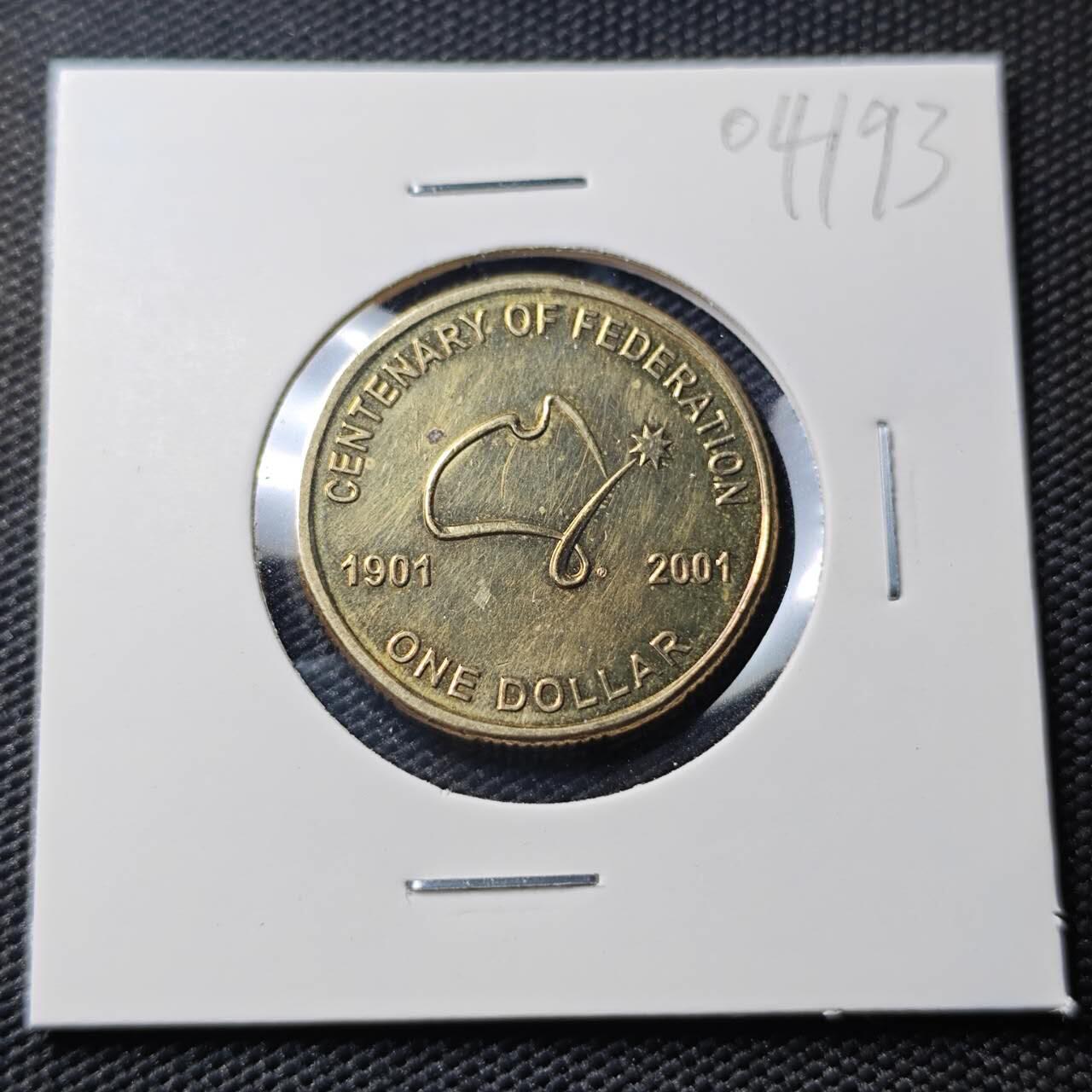 KK钱币收藏小铺   第404期 2月预留时间 周末发货  2001澳大利亚1元纪念币